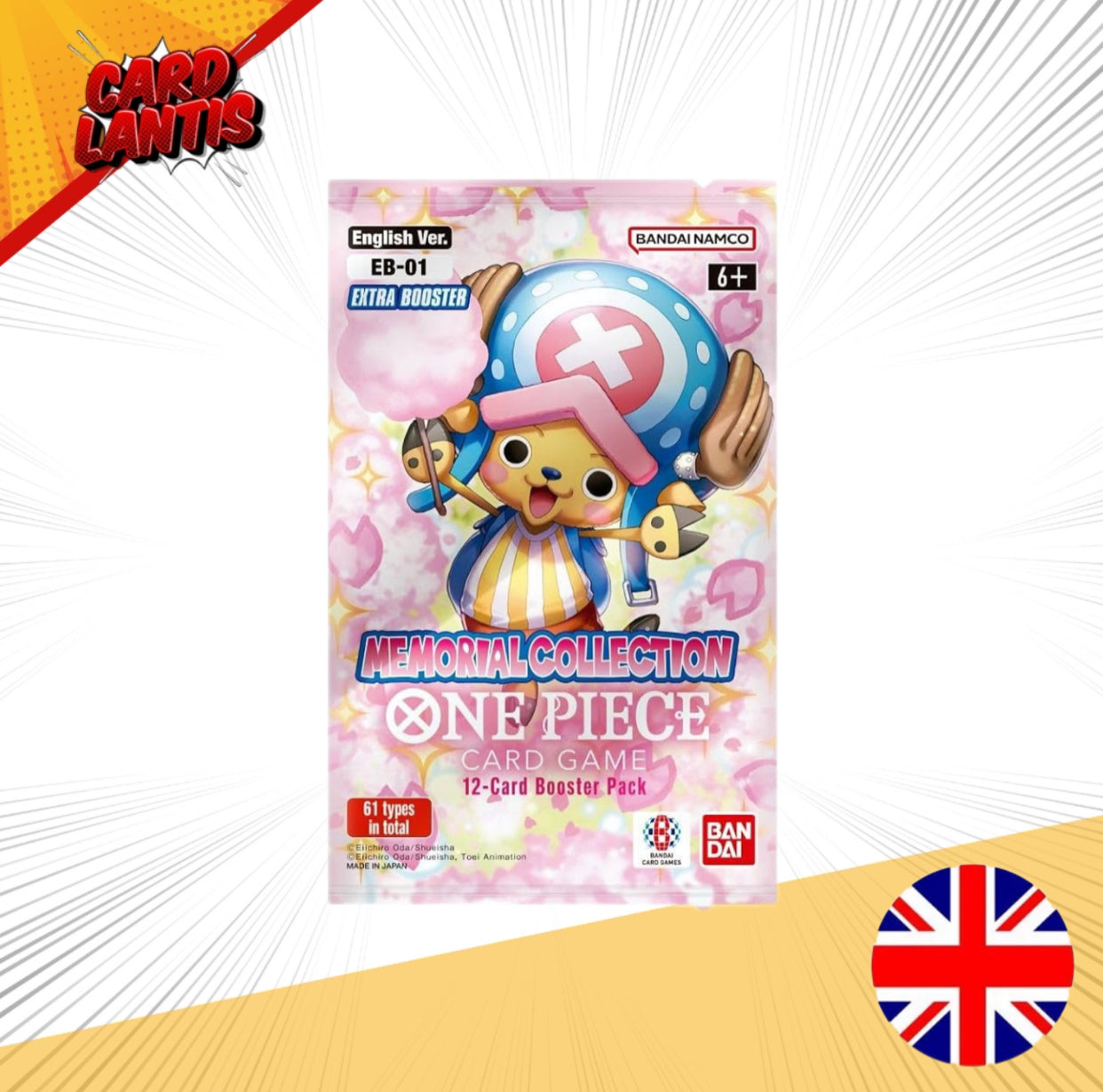 One Piece Card Game EB-01 Extra Booster Memorial Collection Display Englisch