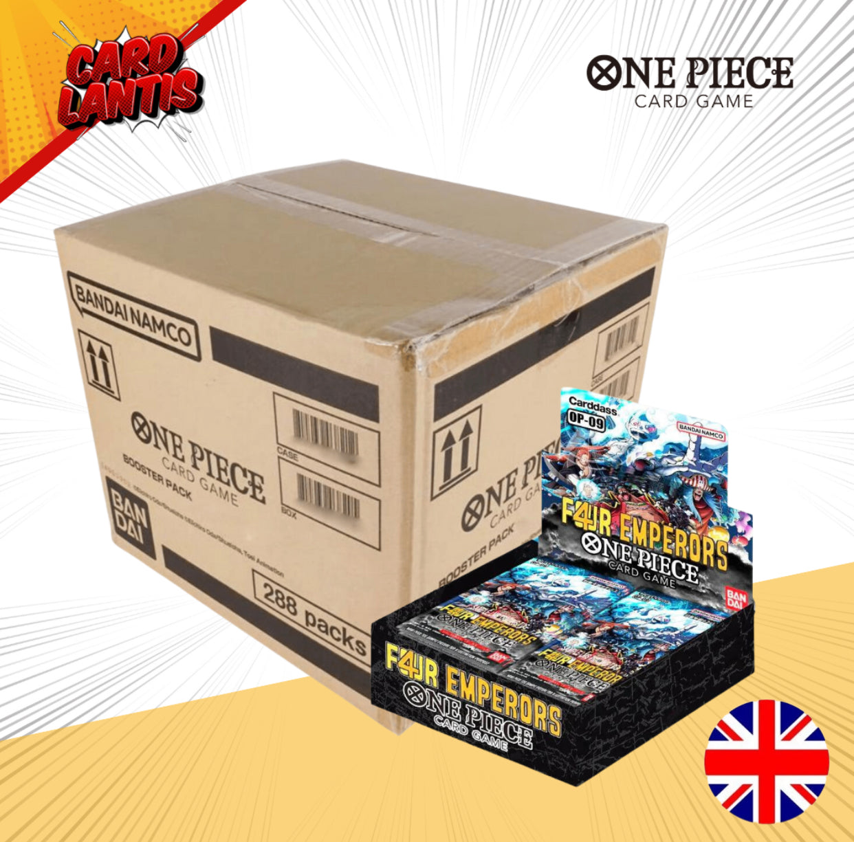 One Piece Card Game SEALED CASE OP09 The Four Emperors Englisch - sofort lieferbar
