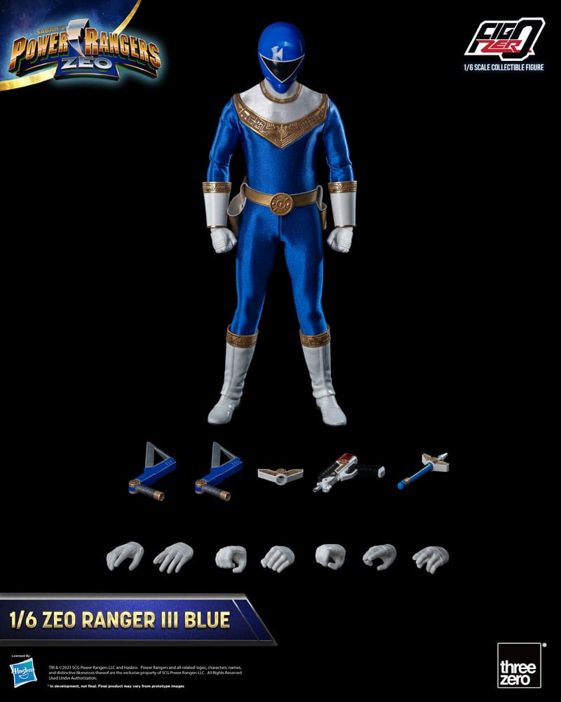 Power Rangers Zeo FigZero Actionfigur 1/6 Ranger III Blue 30 cm - Versand: 5-7 Tage nach Bestellung