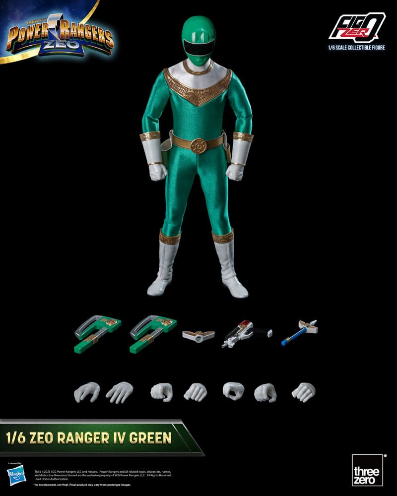 Power Rangers Zeo FigZero Actionfigur 1/6 Ranger IV Green 30 cm - Versand: 5-7 Tage nach Bestellung