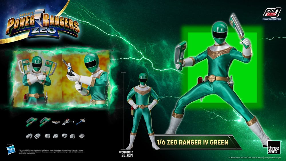 Power Rangers Zeo FigZero Actionfigur 1/6 Ranger IV Green 30 cm - Versand: 5-7 Tage nach Bestellung