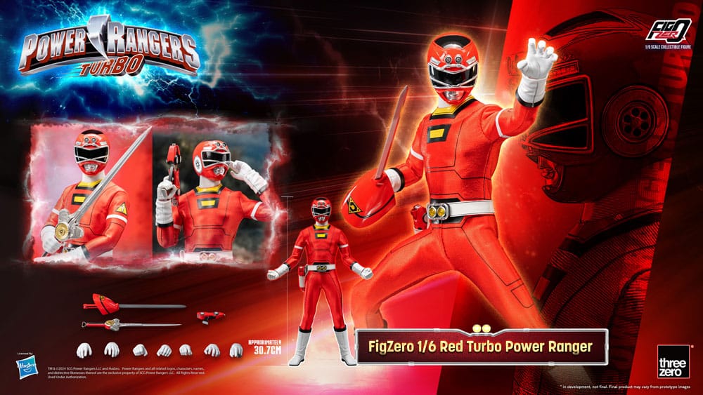 Power Rangers Turbo FigZero Actionfigur 1/6 Red Turbo Power Ranger 30 cm - Preorder - ETA: 03.11.2025