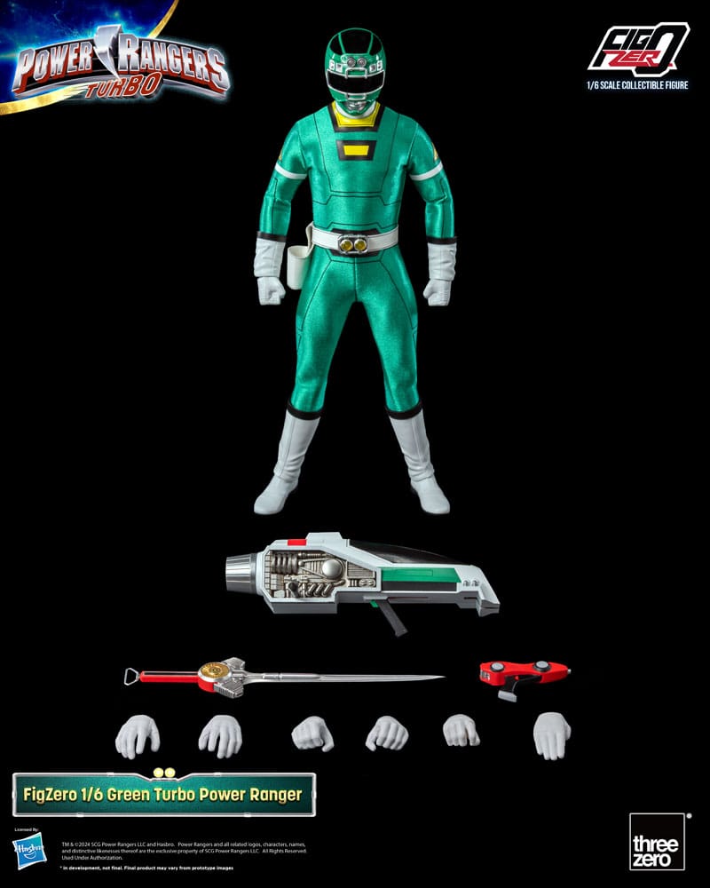 Power Rangers Turbo FigZero Actionfigur 1/6 Green Turbo Power Ranger 30 cm - Preorder - ETA: 03.11.2025