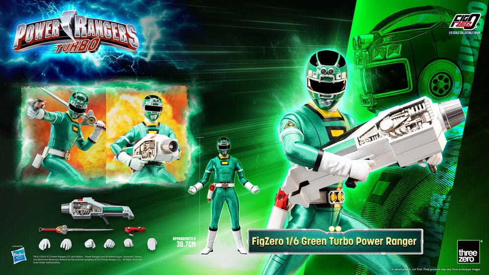 Power Rangers Turbo FigZero Actionfigur 1/6 Green Turbo Power Ranger 30 cm - Preorder - ETA: 03.11.2025