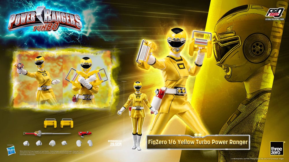 Power Rangers Turbo FigZero Actionfigur 1/6 Yellow Turbo Power Ranger 30 cm - Preorder - ETA: 03.11.2025
