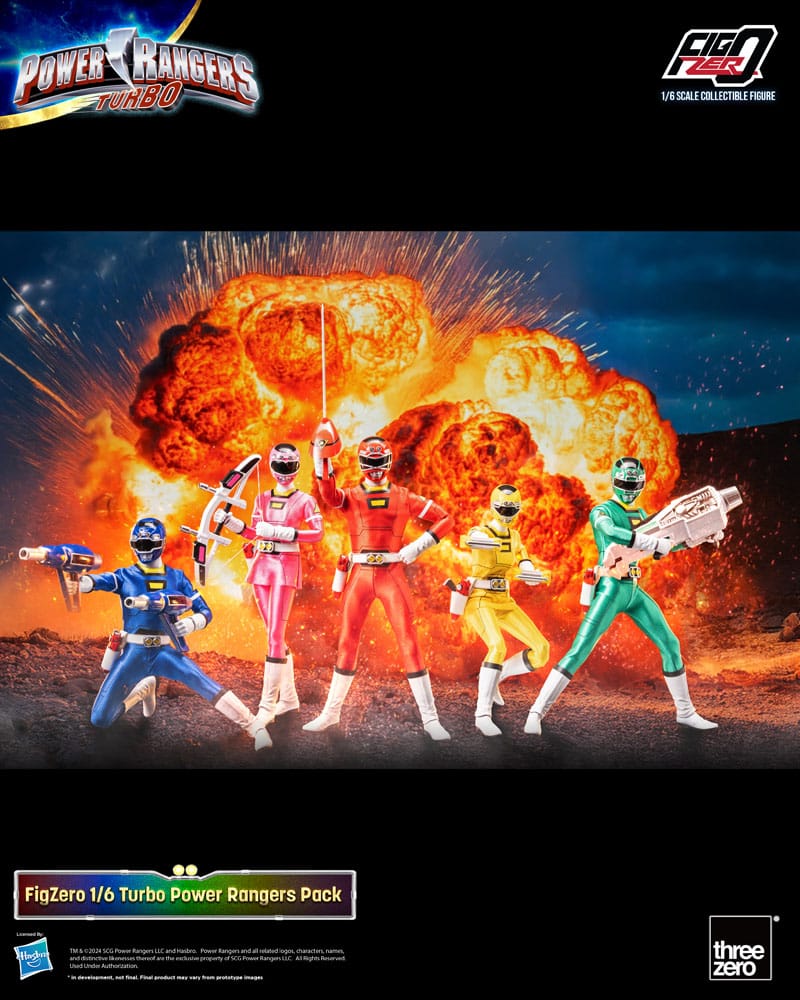 Power Rangers Turbo FigZero Actionfiguren 1/6 5er-Pack Turbo Power Rangers 30 cm - Preorder - ETA: 03.11.2025