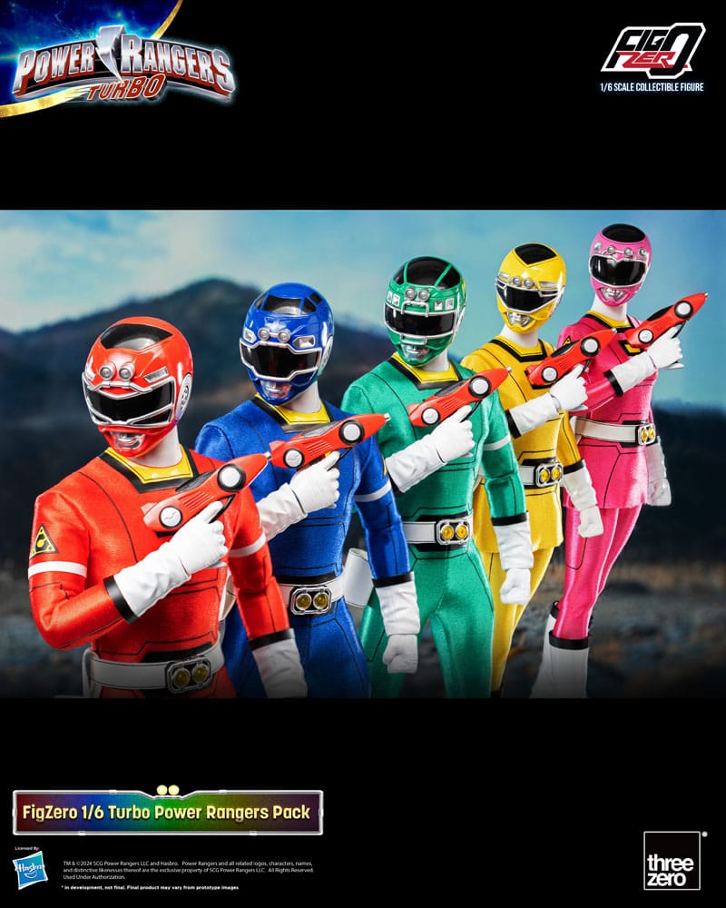 Power Rangers Turbo FigZero Actionfiguren 1/6 5er-Pack Turbo Power Rangers 30 cm - Preorder - ETA: 03.11.2025