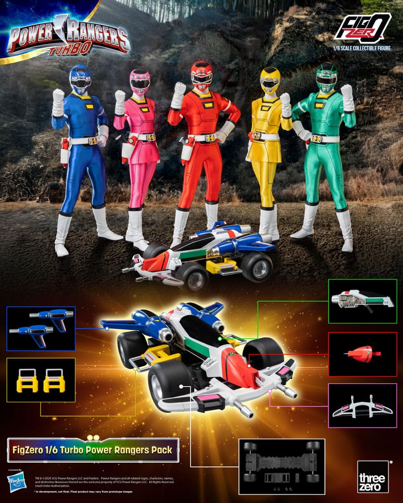 Power Rangers Turbo FigZero Actionfiguren 1/6 5er-Pack Turbo Power Rangers 30 cm - Preorder - ETA: 03.11.2025