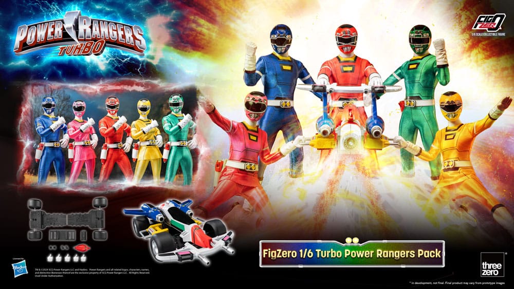 Power Rangers Turbo FigZero Actionfiguren 1/6 5er-Pack Turbo Power Rangers 30 cm - Preorder - ETA: 03.11.2025