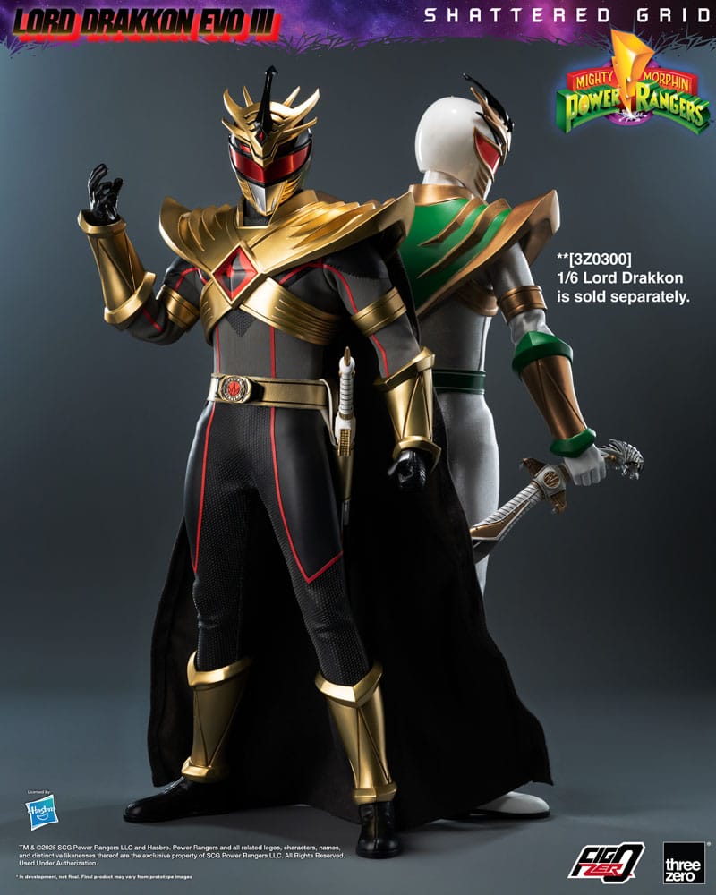 Mighty Morphin Power Rangers Shattered Grid FigZero Actionfigur 1/6 Lord Drakkon Evo III 30cm  - Preorder - ETA: 25.05.2026