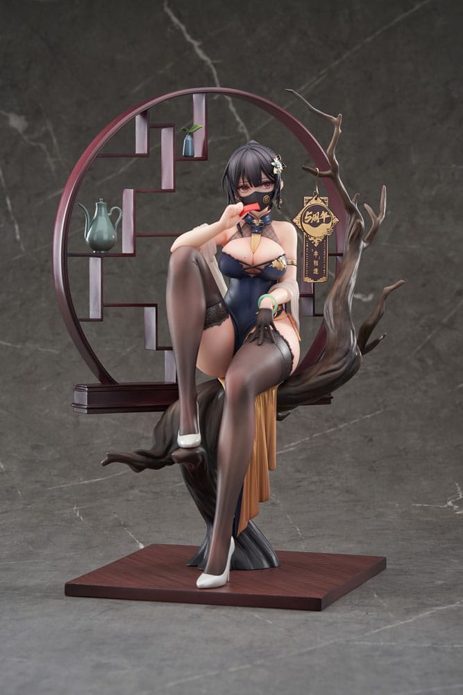 Original Character PVC Statue 1/7 Xiami China Dress Genboku Ver. 26 cm - Versand: 5-7 Tage nach Bestellung