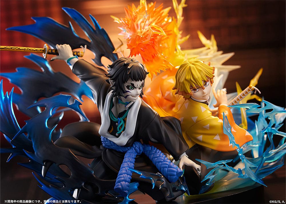 Demon Slayer: Kimetsu no Yaiba PVC Statue Zenitsu Agatsuma & Kaigaku 15 cm - Preorder - ETA: 25.01.2027