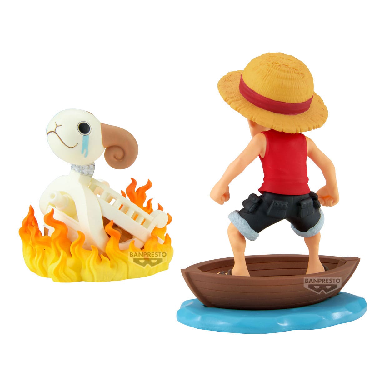 One Piece WCF Log Stories PVC Statuen 2er-Pack Luffy & Going Merry 8 cm - Versand: 5-7 Tage nach Bestellung