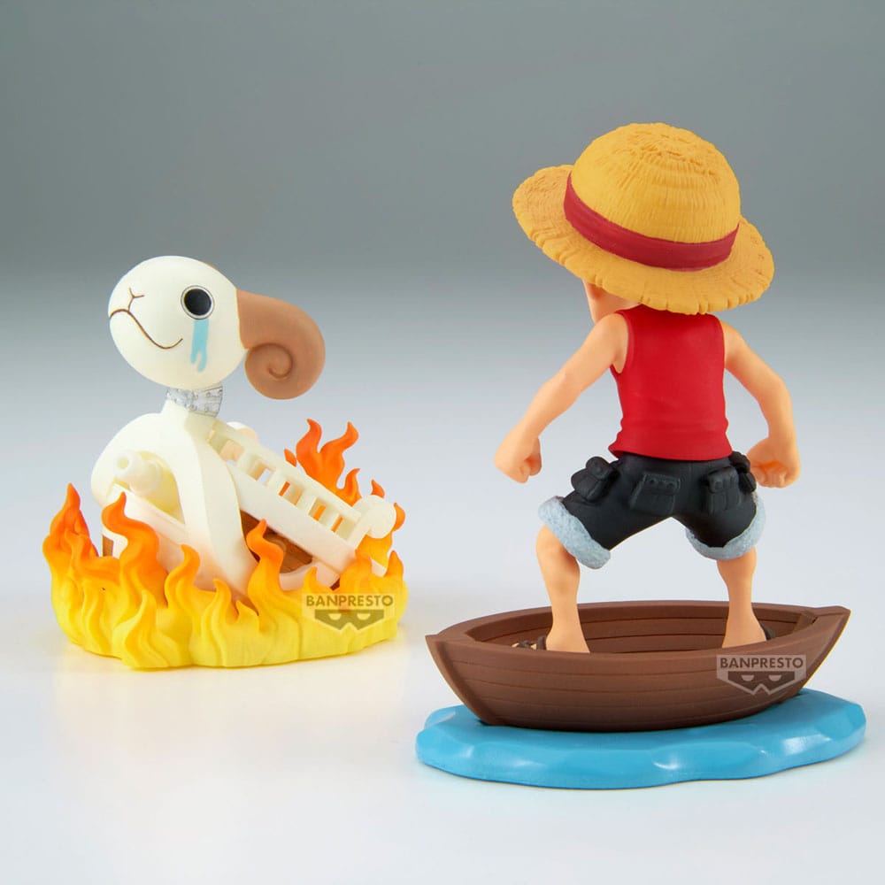 One Piece WCF Log Stories PVC Statuen 2er-Pack Luffy & Going Merry 8 cm - Versand: 5-7 Tage nach Bestellung