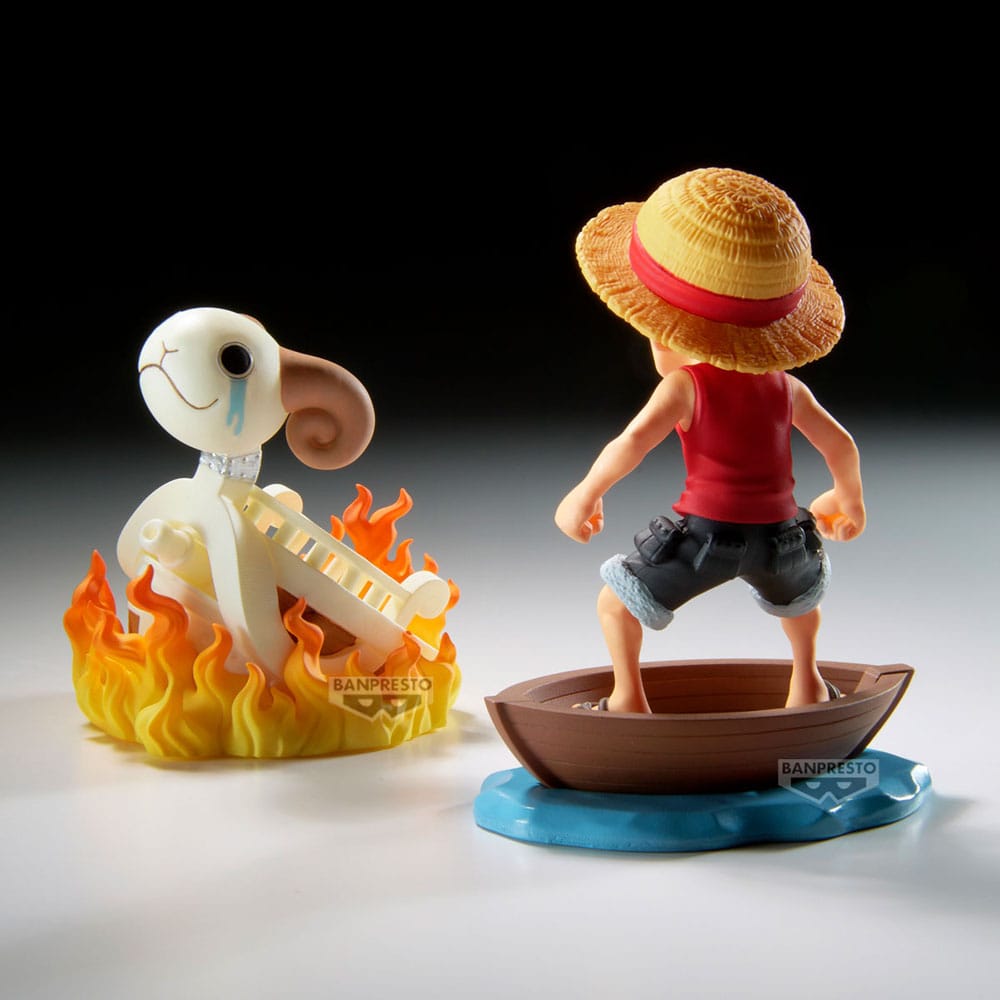 One Piece WCF Log Stories PVC Statuen 2er-Pack Luffy & Going Merry 8 cm - Versand: 5-7 Tage nach Bestellung