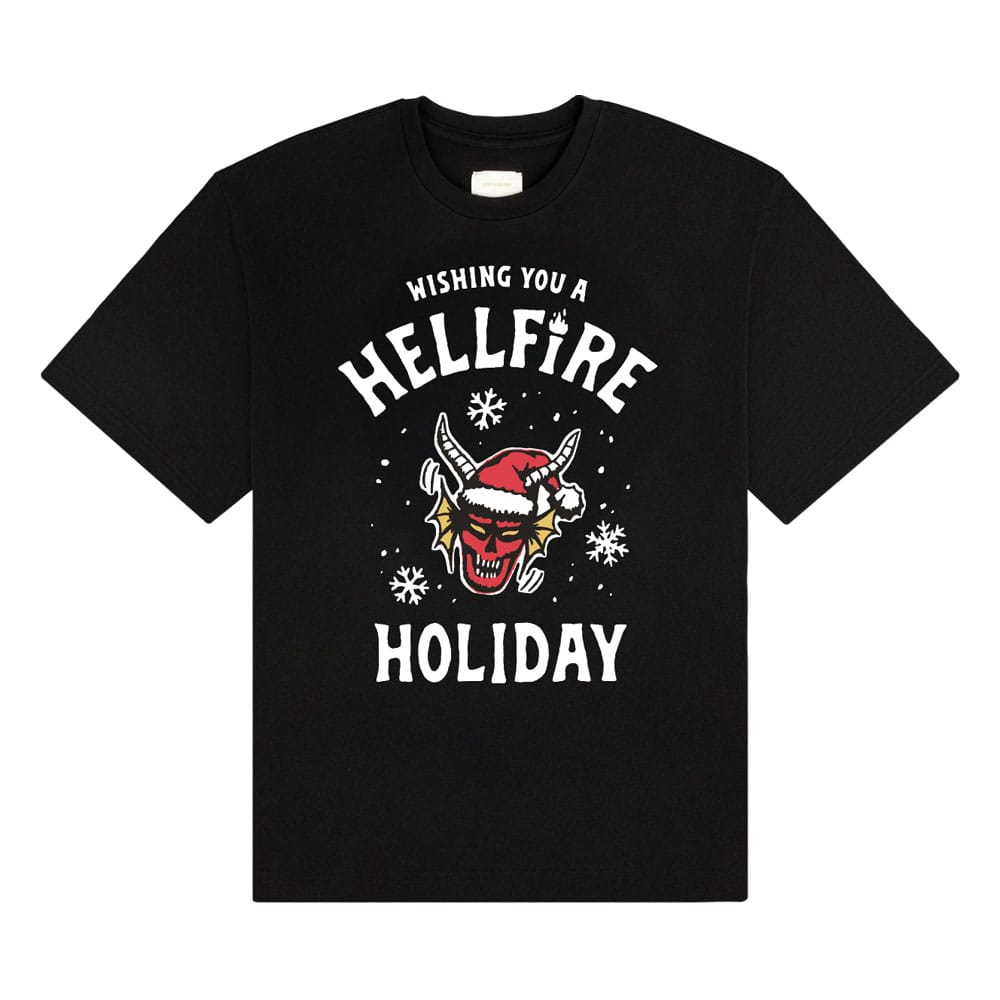 Stranger Things T-Shirt Wishing You A Hellfire Holiday Größe XXL - Versand: 7 Tage nach Bestellung