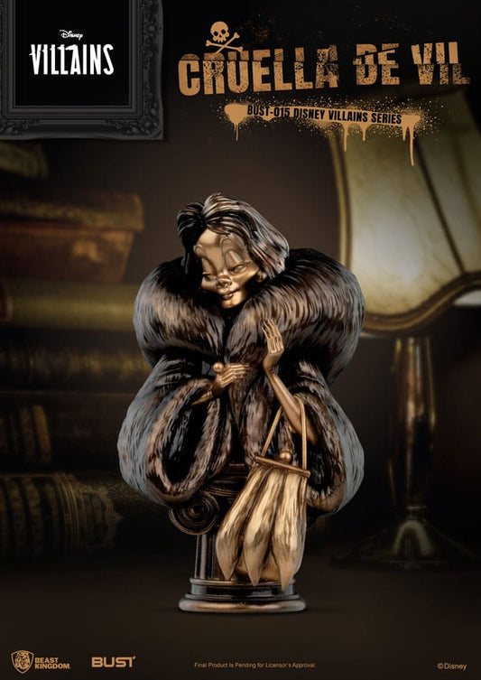 Disney Villains Series PVC Büste Cruella De Vil 16 cm - Versand: 5-7 Tage nach Bestellung