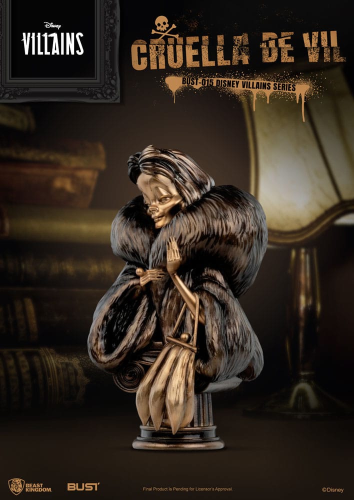 Disney Villains Series PVC Büste Cruella De Vil 16 cm - Versand: 5-7 Tage nach Bestellung