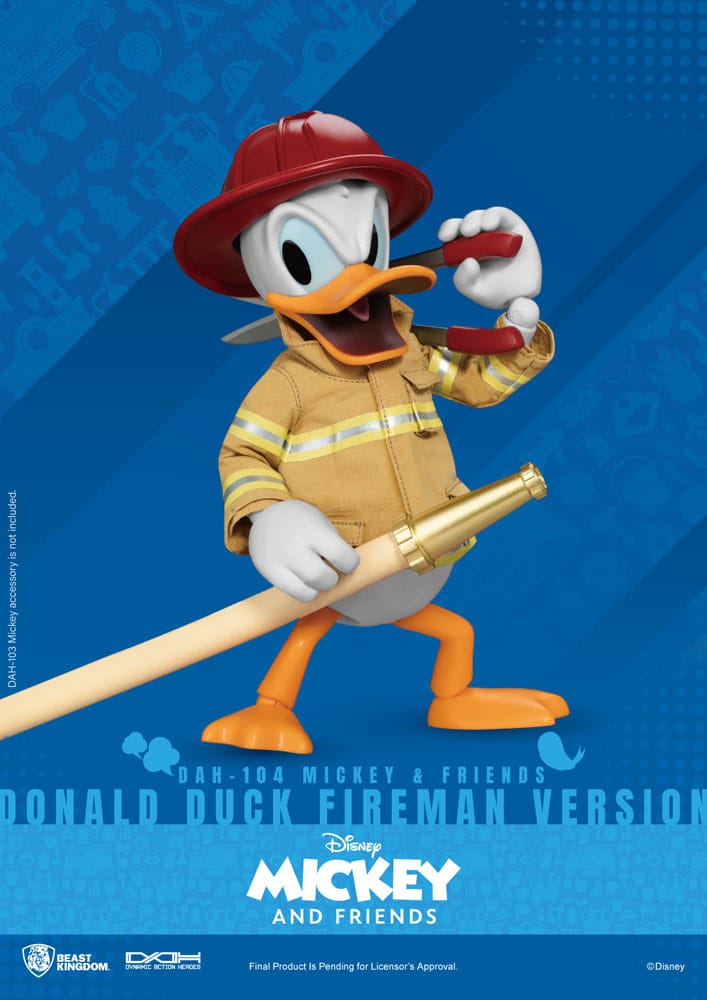 Mickey & Friends Dynamic 8ction Heroes Actionfigur 1/9 Donald Duck Fireman Ver. 24 cm - Versand: 5-7 Tage nach Bestellung