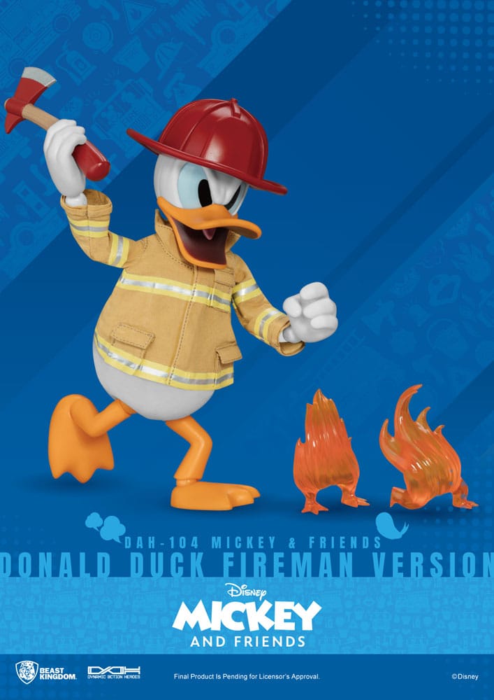 Mickey & Friends Dynamic 8ction Heroes Actionfigur 1/9 Donald Duck Fireman Ver. 24 cm - Versand: 5-7 Tage nach Bestellung