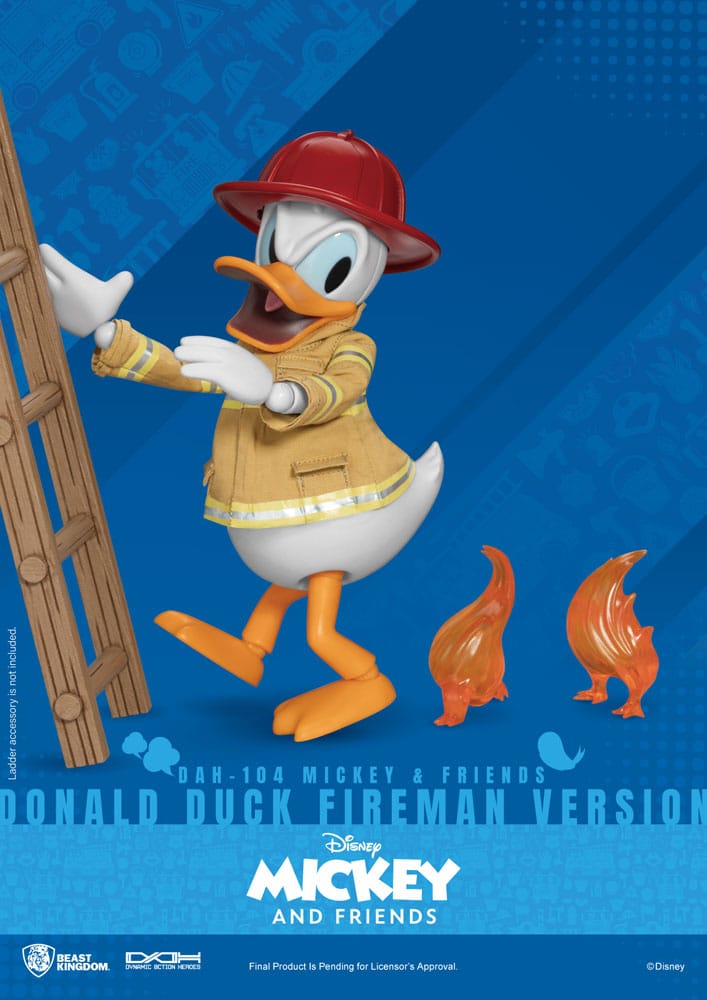 Mickey & Friends Dynamic 8ction Heroes Actionfigur 1/9 Donald Duck Fireman Ver. 24 cm - Versand: 5-7 Tage nach Bestellung