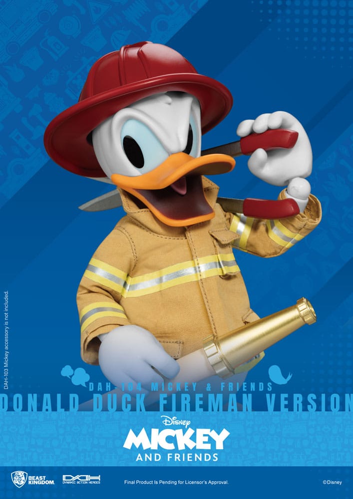 Mickey & Friends Dynamic 8ction Heroes Actionfigur 1/9 Donald Duck Fireman Ver. 24 cm - Versand: 5-7 Tage nach Bestellung