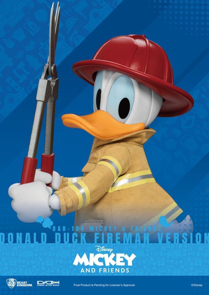 Mickey & Friends Dynamic 8ction Heroes Actionfigur 1/9 Donald Duck Fireman Ver. 24 cm - Versand: 5-7 Tage nach Bestellung