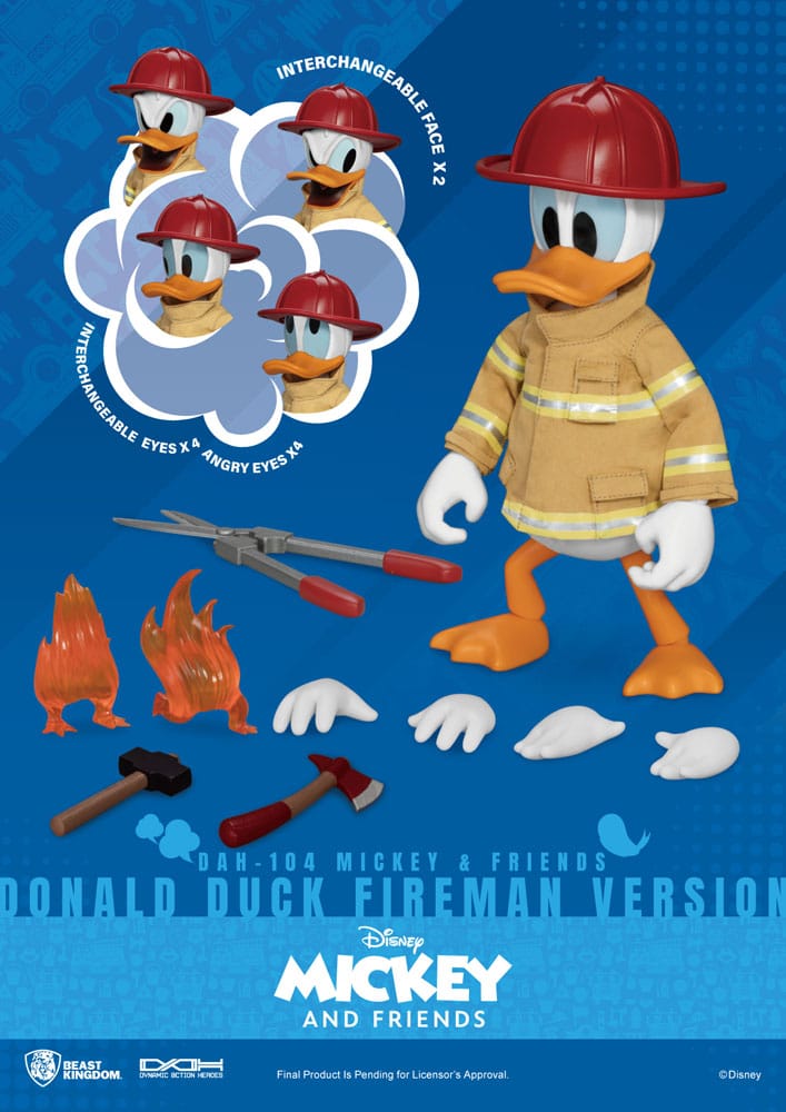Mickey & Friends Dynamic 8ction Heroes Actionfigur 1/9 Donald Duck Fireman Ver. 24 cm - Versand: 5-7 Tage nach Bestellung