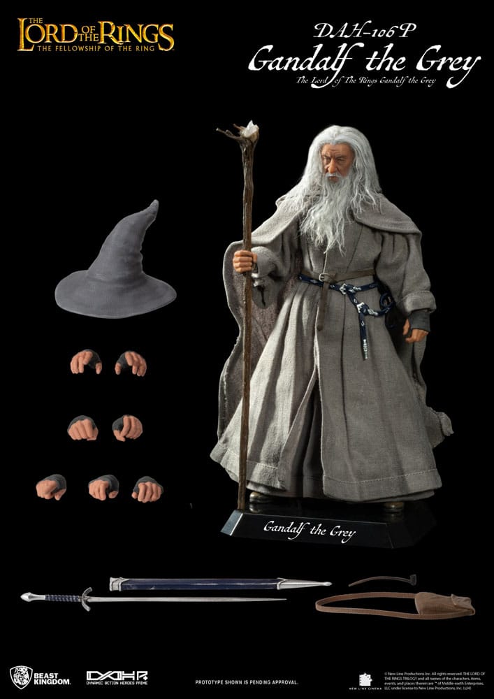 Herr der Ringe Dynamic 8ction Heroes Actionfigur 1/9 Gandalf der Graue 21 cm - Preorder - ETA: 26.10.2025