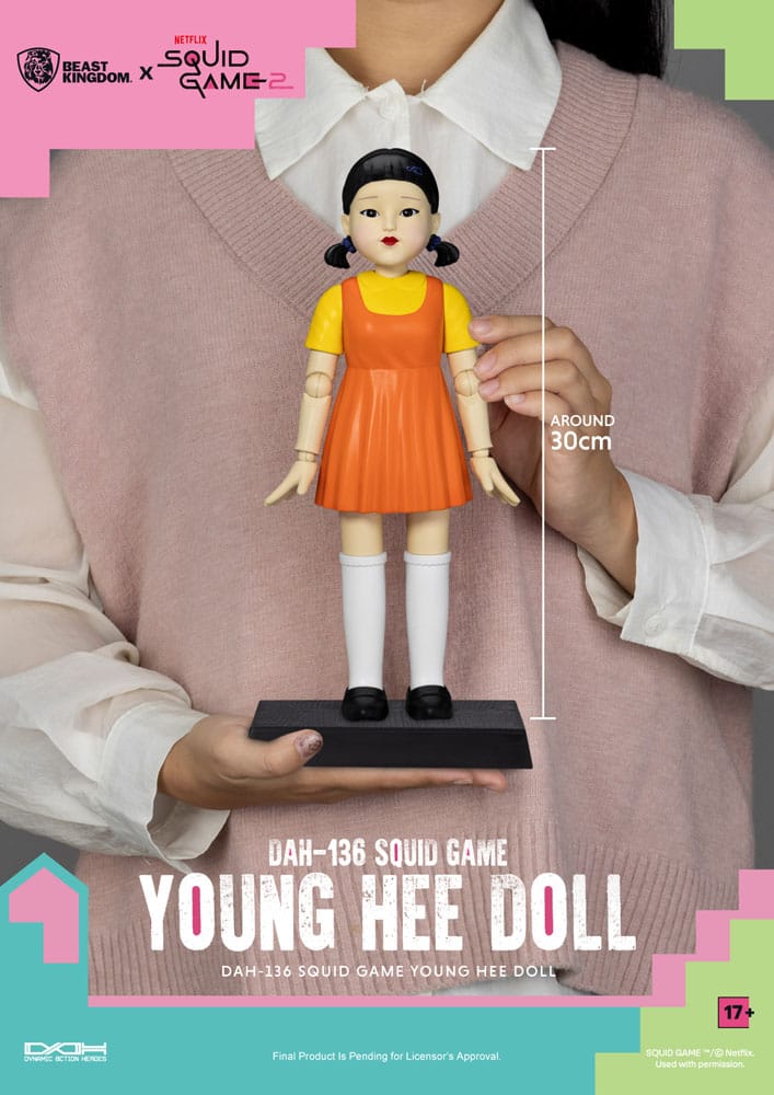 Squid Game Actionfigur mit Sound Young Hee Doll 30 cm - Versand: 7 Tage nach Bestellung