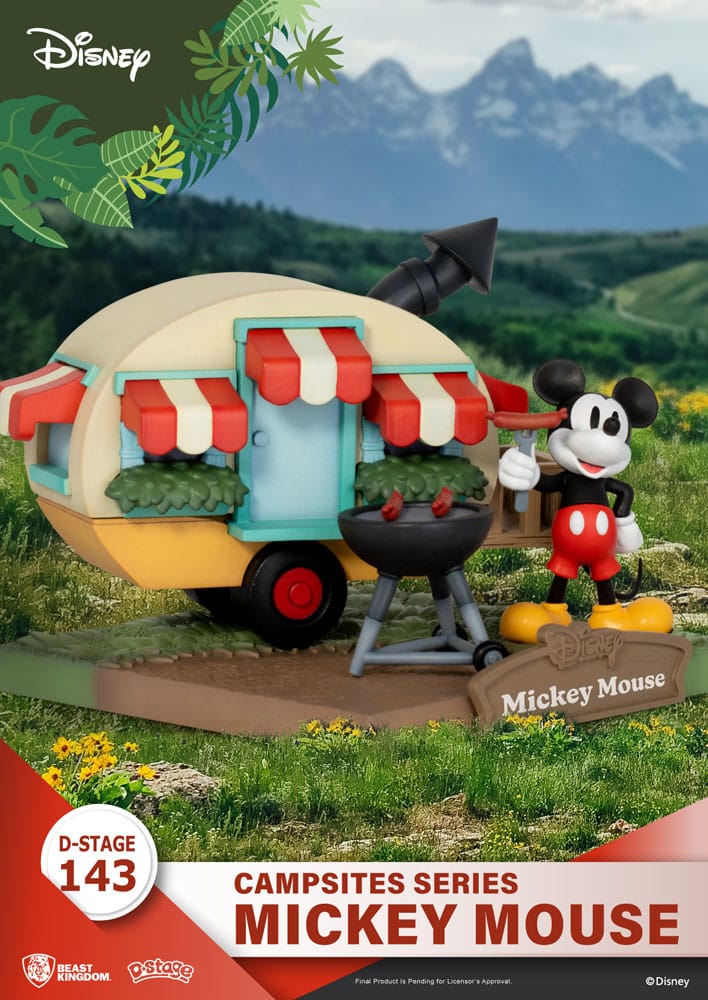 Disney D-Stage Campsite Series PVC Diorama Mickey Mouse 10 cm - Versand: 5-7 Tage nach Bestellung