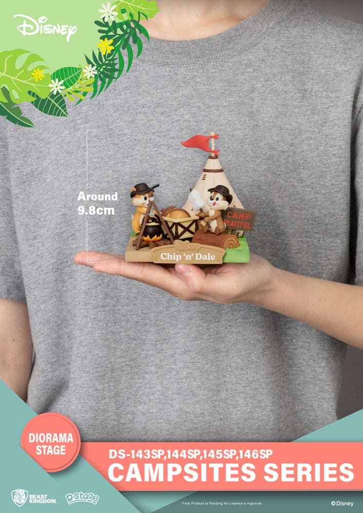 Disney D-Stage Campsite Series PVC Diorama Chip & Dale Special Edition 10 cm - Versand: 5-7 Tage nach Bestellung