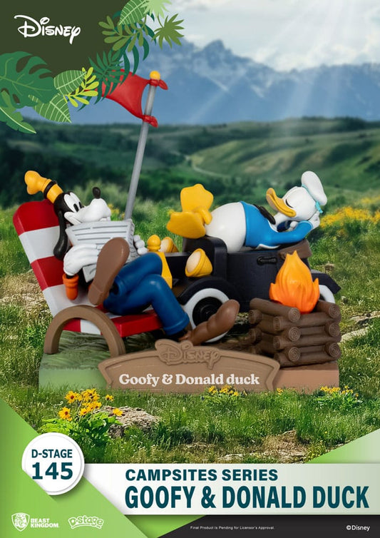 Disney D-Stage Campsite Series PVC Diorama Goofy & Donald Duck 10 cm - Versand: 5-7 Tage nach Bestellung