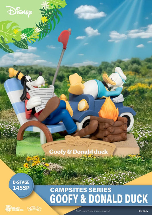 Disney D-Stage Campsite Series PVC Diorama Goofy & Donald Duck Special Edition 10 cm - Versand: 5-7 Tage nach Bestellung