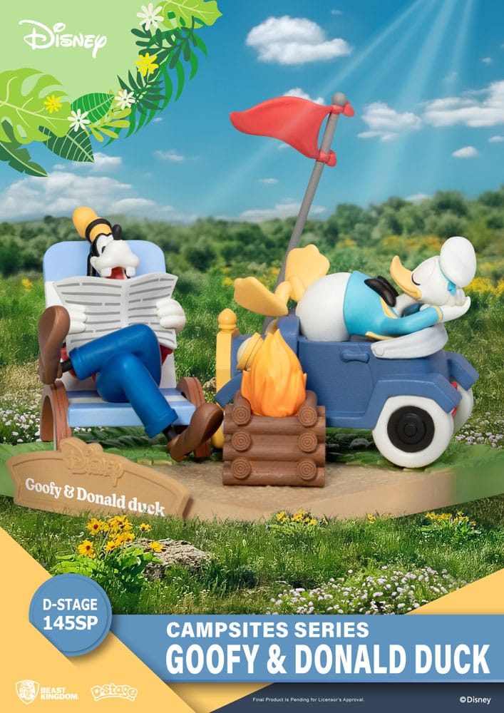 Disney D-Stage Campsite Series PVC Diorama Goofy & Donald Duck Special Edition 10 cm - Versand: 5-7 Tage nach Bestellung