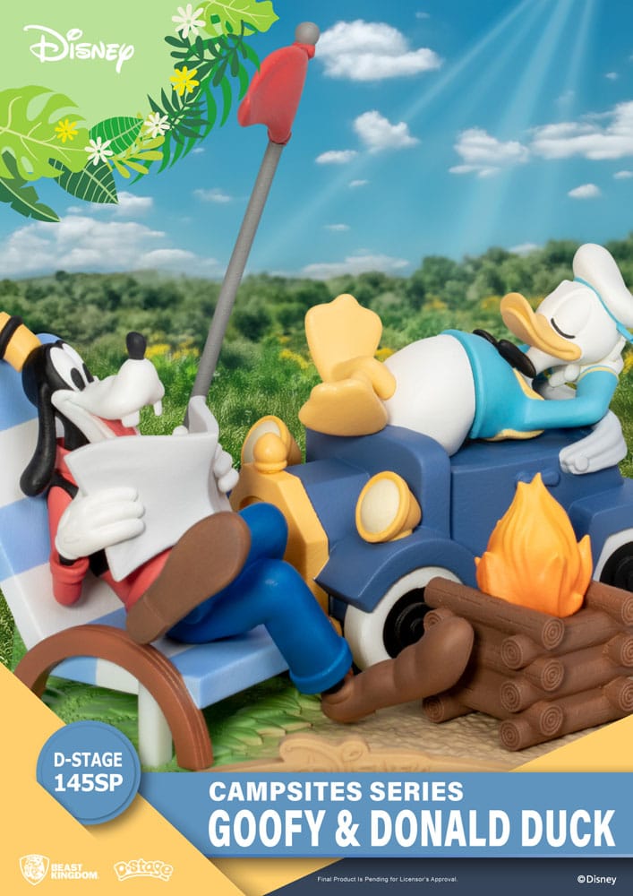 Disney D-Stage Campsite Series PVC Diorama Goofy & Donald Duck Special Edition 10 cm - Versand: 5-7 Tage nach Bestellung