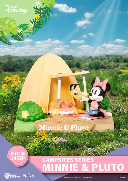 Disney D-Stage Campsite Series PVC Diorama Mini & Pluto Special Edition 10 cm - Versand: 5-7 Tage nach Bestellung