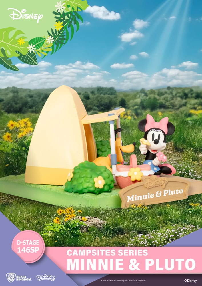 Disney D-Stage Campsite Series PVC Diorama Mini & Pluto Special Edition 10 cm - Versand: 5-7 Tage nach Bestellung