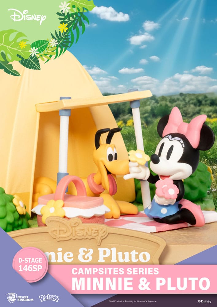 Disney D-Stage Campsite Series PVC Diorama Mini & Pluto Special Edition 10 cm - Versand: 5-7 Tage nach Bestellung
