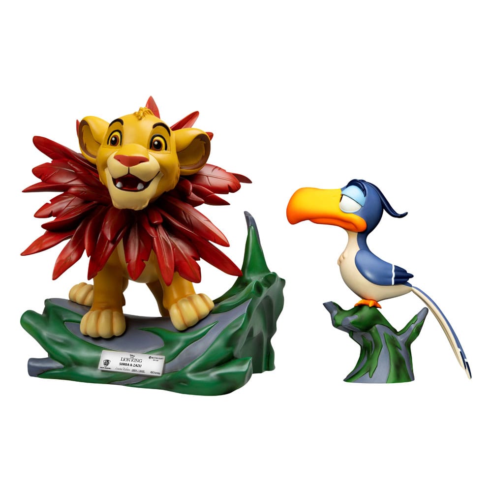 Disney Master Craft Statuen 2er-Pack Der König der Löwen Little Simba & Zazu 31 cm - Versand: 5-7 Tage nach Bestellung