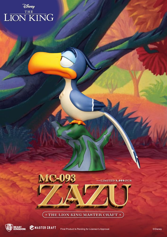 Disney Master Craft Statue Der König der Löwen Zazu 20 cm - Versand: 5-7 Tage nach Bestellung