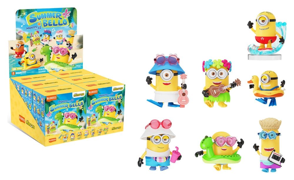 Minions Blokees Bausatz Mokoo Summer Bello Blind Box Display (6) - Preorder - ETA: 25.08.2026