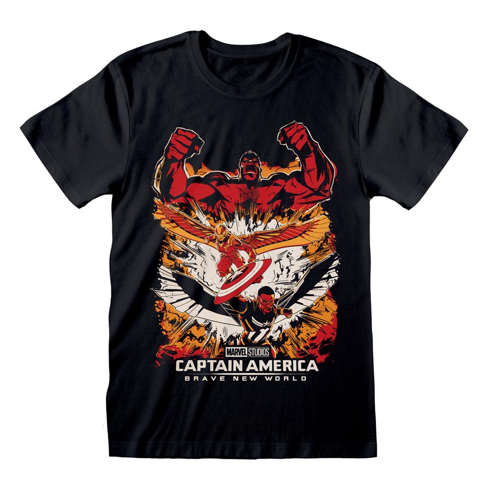Captain America Brave New World T-Shirt Montage Größe L - Versand: 5-7 Tage nach Bestellung
