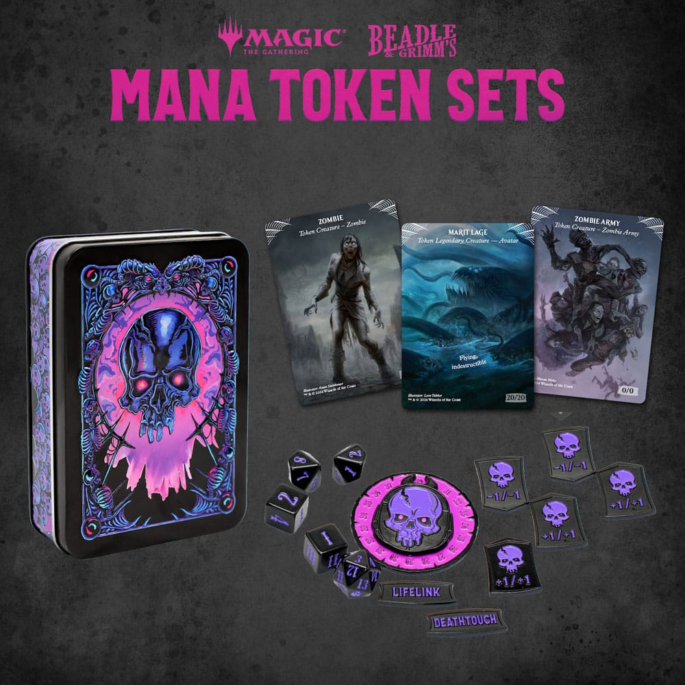 Magic the Gathering Dice and Token Pack Black Mana - sofort verfügbar