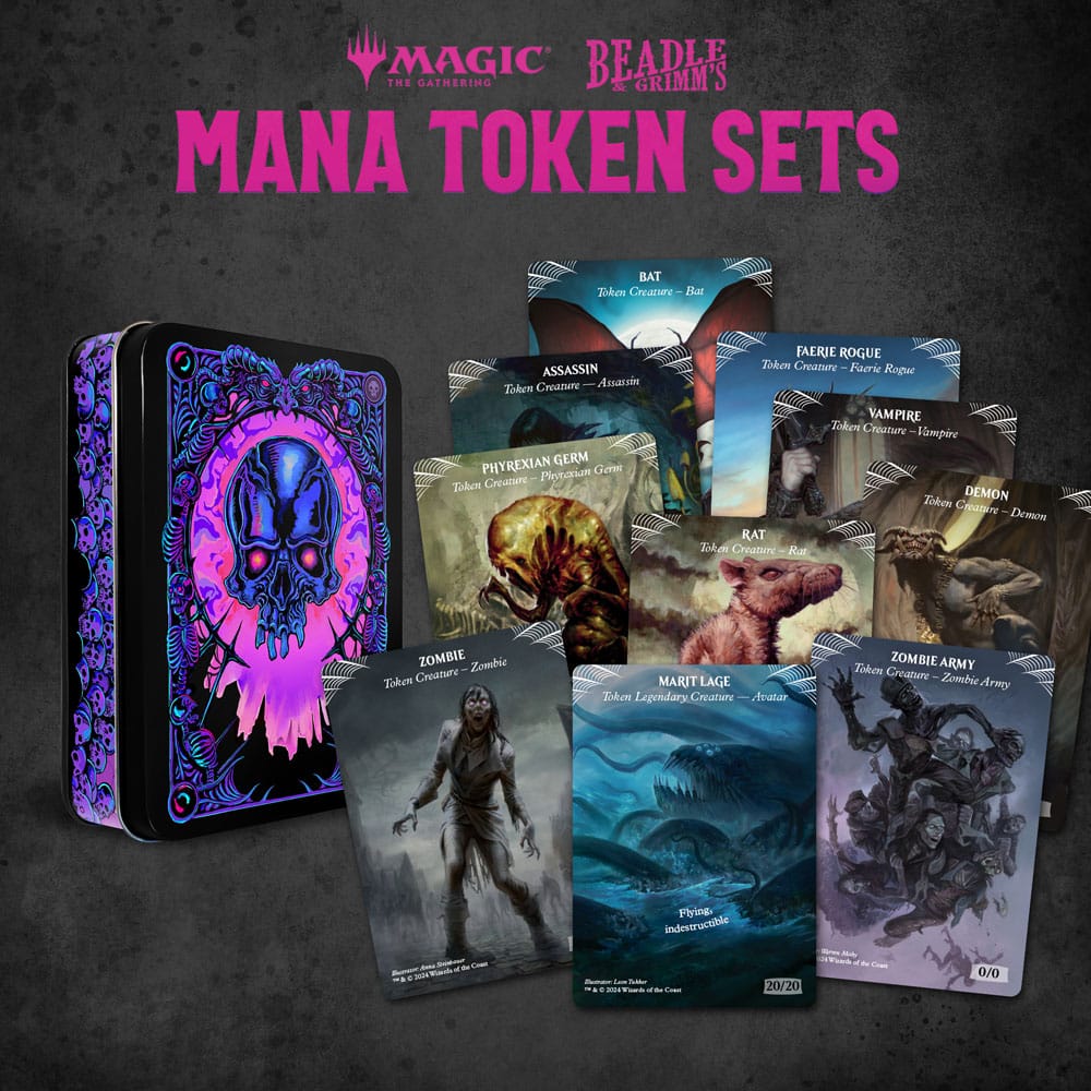 Magic the Gathering Dice and Token Pack Black Mana  - Versand: 5-7 Tage nach Bestellung