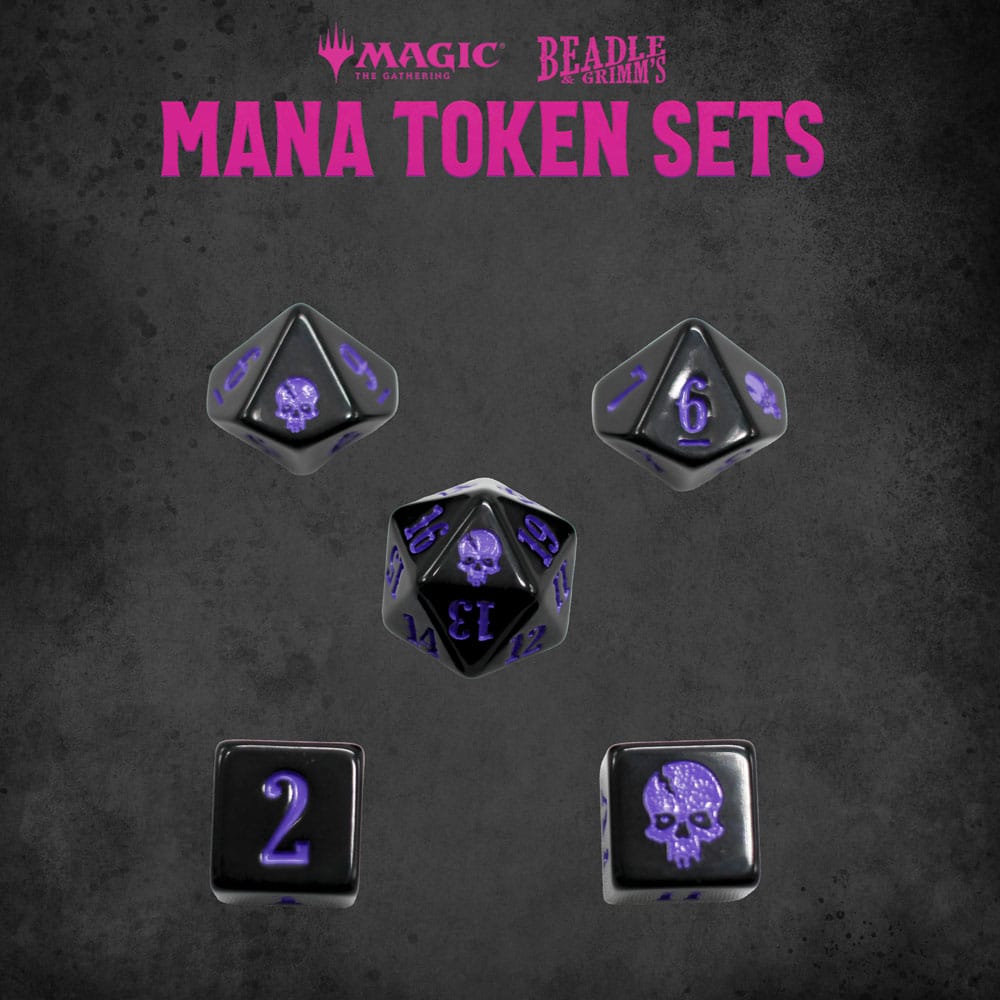 Magic the Gathering Dice and Token Pack Black Mana  - Versand: 5-7 Tage nach Bestellung