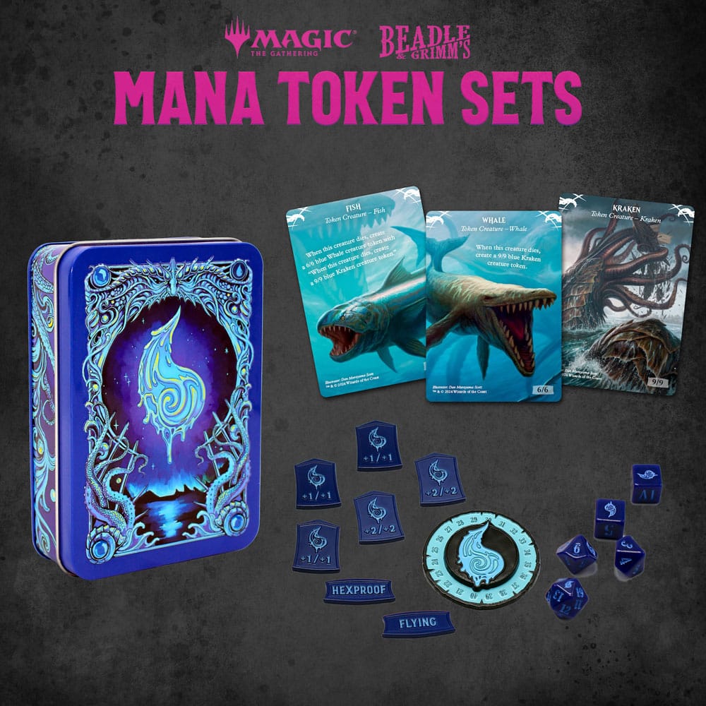 Magic the Gathering Dice and Token Pack Blue Mana - Versand: 5-7 Tage nach Bestellung
