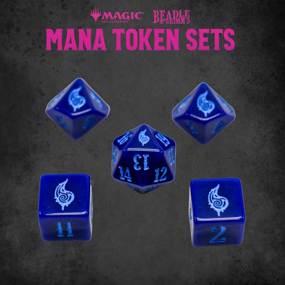 Magic the Gathering Dice and Token Pack Blue Mana - Versand: 5-7 Tage nach Bestellung