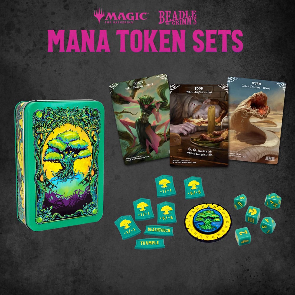 Magic the Gathering Dice and Token Pack Green Mana - sofort verfügbar