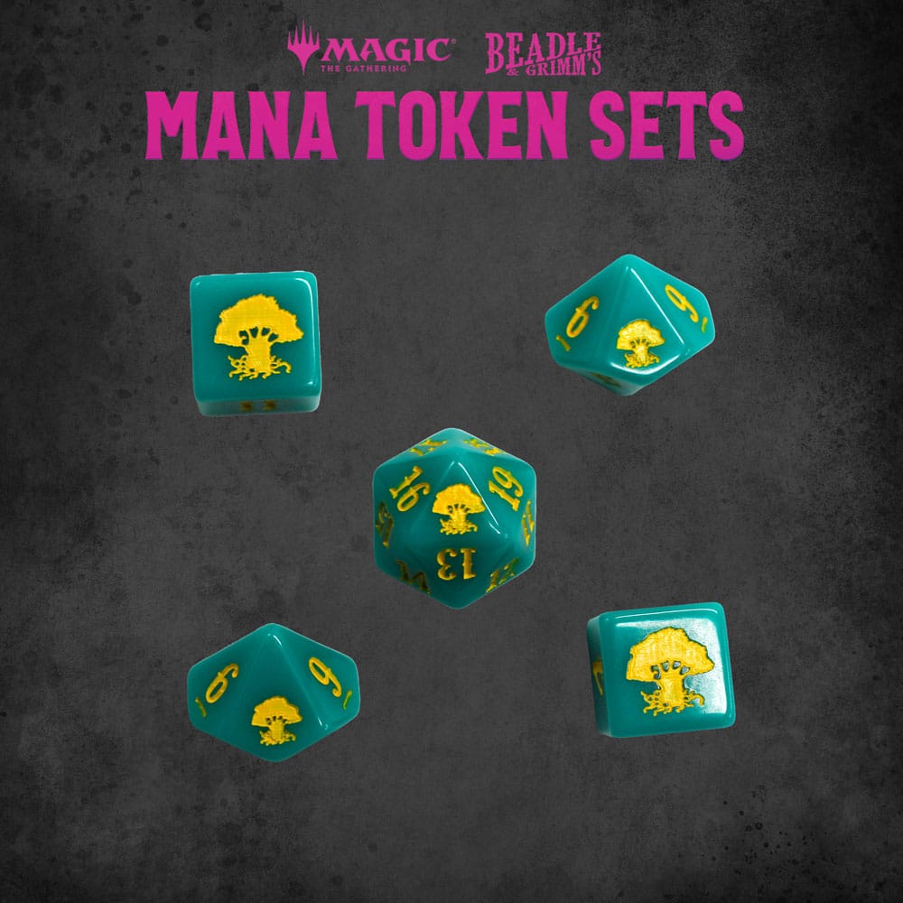 Magic the Gathering Dice and Token Pack Green Mana - sofort verfügbar